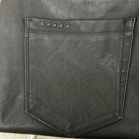 Blank NYC Womens 26 Black Vegan Leather Mid Rise Skinny Pants NEW - Picture 7 of 9